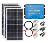 400w Mono Solar Panel Kit Charging MPPT Smart Controller Battery Z-Mount with Mounting Brackets, Cables & T-Branches