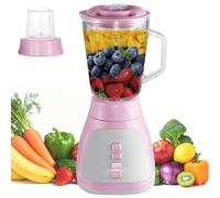 400W Smoothie Countertop Blender, Professional Food Processor with 1.5L Glass Jug & 500ml Travel Cup, 3-Speed Jug Blender for Smoothies, Shakes, Frozen Drinks, Ice & Sauces