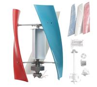 400W Vertical Helix Wind Turbine Generator 12V DC, 3 Blades Electromagnetic Brake System for Gazebos Cabins Marine Industrial Energy