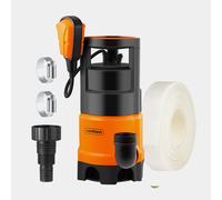VonHaus Submersible Water Pump with 8m Hose (400W) - Includes Jubilee Clips - Drain Dirty or Clean Water from Pond, Swimming Pool, Hot Tub, Flooded Cellar - with Float Switch & Hose Connector