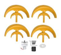 400W Wind Turbine Generator Kit - 4-Blade Windmill Motor with Controller for Home Boat & Industrial Use - 48V Renewable Energy Power System in Yellow