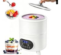 400W Yogurt and Cream Cheese Maker, with Temperatures and Timer, 6 Preset Programs, for Homemade Organic Yogurt, Cheese and Fruit Wine(White,8L)