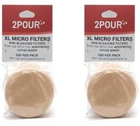 400x - Compatible with AeroPress XL - Reusable Unbleached Paper Coffee Filters, Natural & Vegan Replacement Pack (2 Packs)