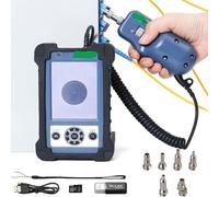 400X Fiber Optic Inspection Probe 3.5 Display for SC/FC/ST/LC Connectors | Records inspection video to the included 8GB TF card with a 4000mAh battery built for full-day field use
