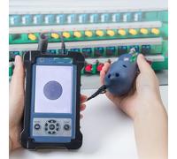 400X Magnification Fiber Connector Endface Microscope with 3.5 Inch Display Monitor for Inspection of Fiber Optic Connectors