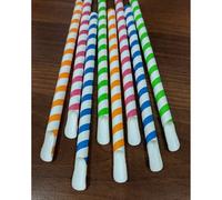 (400x Slush Smoothie Spoon Straws) 8x200mm Slush Puppie Paper Spoon Straws Smoothie