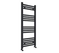 400x1000mm Towel Warmer Flat, Wall Mounted Matte Anthracite Plated Steel Bathroom Towel Rail Radiator, Suitable for Central Heating, Electric and Dual Fuel