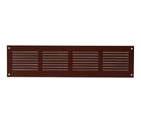 400x150mm / 16x6" inch Brown Metal Air Vent Grille Cover with Insect Mesh - Ventilation Cover