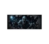 400x180cm Halloween Backdrop Scary Castle Dead Tree Branch Horror Moon Background Horror Moon Night Pumpkin Lantern Party Banner Decor Photography Supplies Prop (Black4)