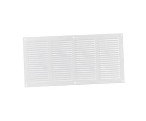 400x200mm / 15x8" inch White Metal Air Vent Grille Cover with Insect Mesh - Ventilation Cover