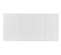 LIRAST 400x200mm Vent Cover White - 16x8 inch Wall Vent Cover with Insect Mesh - Ceiling Soffit Vents - External Vent Cover - Metal Ventilation Grilles - Air Vent Covers for Walls