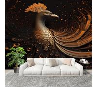 400x280 cm Murals Wall Covering MagnificentArtisticBird of Wonder Photo Wallpaper for Office Hotel Café Restaurant Living Room Black DIY Room Waterproof Decor Wallpaper Removable Peel and Stick