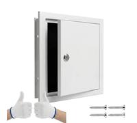 400x400 250x250 150x150 mm Access Panel Plasterboard Inspection Hatch Ceiling Loft Door Wall Hole Cover, Dual-Metal Plumbing Heavy Duty Keyless Lockable White Fuse Box(White,200x150mm)