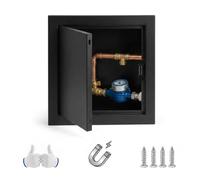 400x400 250x250 150x150 mm Magnetic Access Panel Plasterboard Inspection Hatch Ceiling Loft Door Wall Hole Cover, Push-to-Open Heavy Duty White Fuse Box, Easy to Fit(Black,150x100mm)