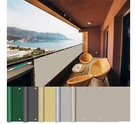 400x500 cm Balcony Screen Fence Privacy Panel for Garden & Terrace 160 g m² Includes Grommets Nylon Ties Decorative Cord Taupe