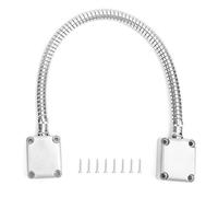 401 Stainless Steel Door Loop Wire Cable Protector, Armored Corrugated Conduit for Access Control Systems, Flexible Metal Wire Cover with Metal Ends, 20.1 in Length, 0.3 in Inner