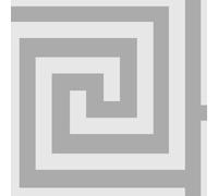 (4011 White Silver) Debona Athena Metallic Glitter Crystal Greek Key Geometric Embossed Wallpaper