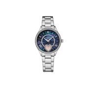 4019 Women's Heart Themed Watch: Quartz Crystal, Blue Mother of Pearl Dial, and Stainless Steel Band" STÜHRLING Original Blue One Size