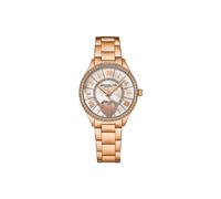 4019 Women's Heart Themed Watch: Quartz Crystal, Blue Mother of Pearl Dial, and Stainless Steel Band" STÜHRLING Original Rose Gold One Size