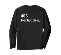 403 Forbidden 404 Not Found Teen Slang Teencode Art ON Back Long Sleeve T-Shirt