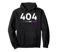 404 Attraction Not Found, Asexual Pride, Funny LGBTQ Aro Ace Pullover Hoodie