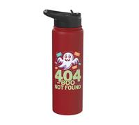 404 Boo Not Found Ghost Programmer Joke Stainless Steel Insulated Water Bottle
