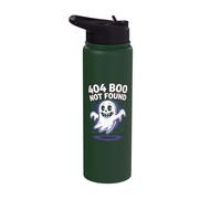 404 Boo Not Found Ghostly Humor Stainless Steel Insulated Water Bottle