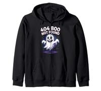 404 Boo Not Found Ghostly Humor Zip Hoodie