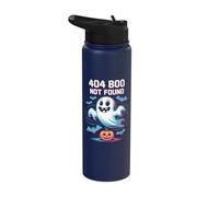 404 Boo Not Found Halloween Ghost Humor Stainless Steel Insulated Water Bottle