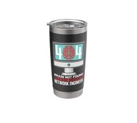 404 Brain Not Found Please Network Admin Network Engineer Stainless Steel Insulated Tumbler