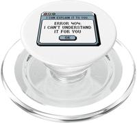 404 Can't Understand It For You Funny Programmer Geek Coder PopSockets PopGrip for MagSafe
