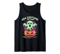 404 Costume Not Found Funny Pixel Art Halloween Design Tank Top