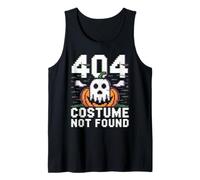404 Costume Not Found Funny Pixel Art Halloween Design Tank Top