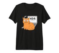404 Error Brain Not Found Funny Programmer Coder Cat Meme Premium T-Shirt