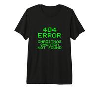 404 Error Christmas Sweater Not Found Funny Computer Geek Premium T-Shirt