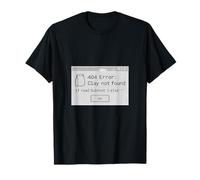404 Error: Clay Not Found Monochrome Debug Graphic T-Shirt