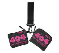 404 Error Life Not Found Dual Wristlet Wallets for Women Slim Detachable Zipper Coin Purse Wallet with Wristlet Strap for Woman 2 Pcs, 404 Error Life Not Found, One Size, Casual