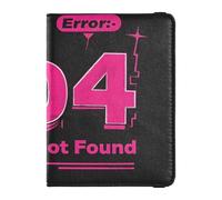 404 Error Life Not Found Leather decorative passport book holder Vaccine Case Protector Cover Passport Case Travel Documents Wallet Lightweight, 404 Error Life Not Found, One Size