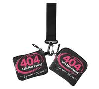 404 Error Life Not Found Rock Style Women's Change Wallet Card Cases Large Capacity Zipper Purse Wallet with Wristlet Strap for Lady 2 Pcs, 404 Error Life Not Found rock style, One Size, Casual