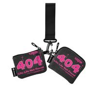 404 Error Life Not Found Women's Card Cases Change Holder Minimalist Zipper Cash Coin Purse with Zipper Pocket for Ladies Girls 2 Pcs, 404 Error Life Not Found, One Size, Art Deco