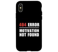 404 Error Motivation Not Found Funny Programmer Sarcasm Case for iPhone X/XS