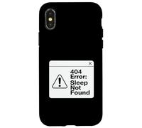 404 Error Sleep Not Found Funny Tired Coder Design Case for iPhone X/XS
