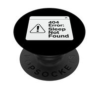 404 Error Sleep Not Found Funny Tired Coder Design PopSockets Adhesive PopGrip