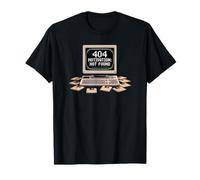 404 Motivation Not Found Funny Programmer Tech Humor. T-Shirt