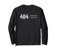 404 Motivation Not Found Minimalist Clean Design Long Sleeve T-Shirt