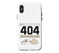 404 Motivation Not Found Retro Internet Humor Case for iPhone X/XS