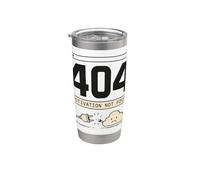 404 Motivation Not Found Retro Internet Humor Stainless Steel Insulated Tumbler