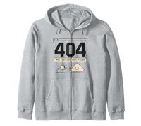 404 Motivation Not Found Retro Internet Humor Zip Hoodie