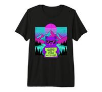 404 Peak Not Found Funny Hiking Trails Mountain Hike Vintage Premium T-Shirt