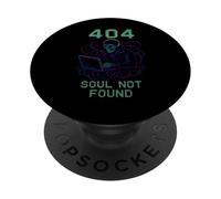 404 Soul Not Found Cyberpunk Skeleton Hacker Computer PopSockets Adhesive PopGrip